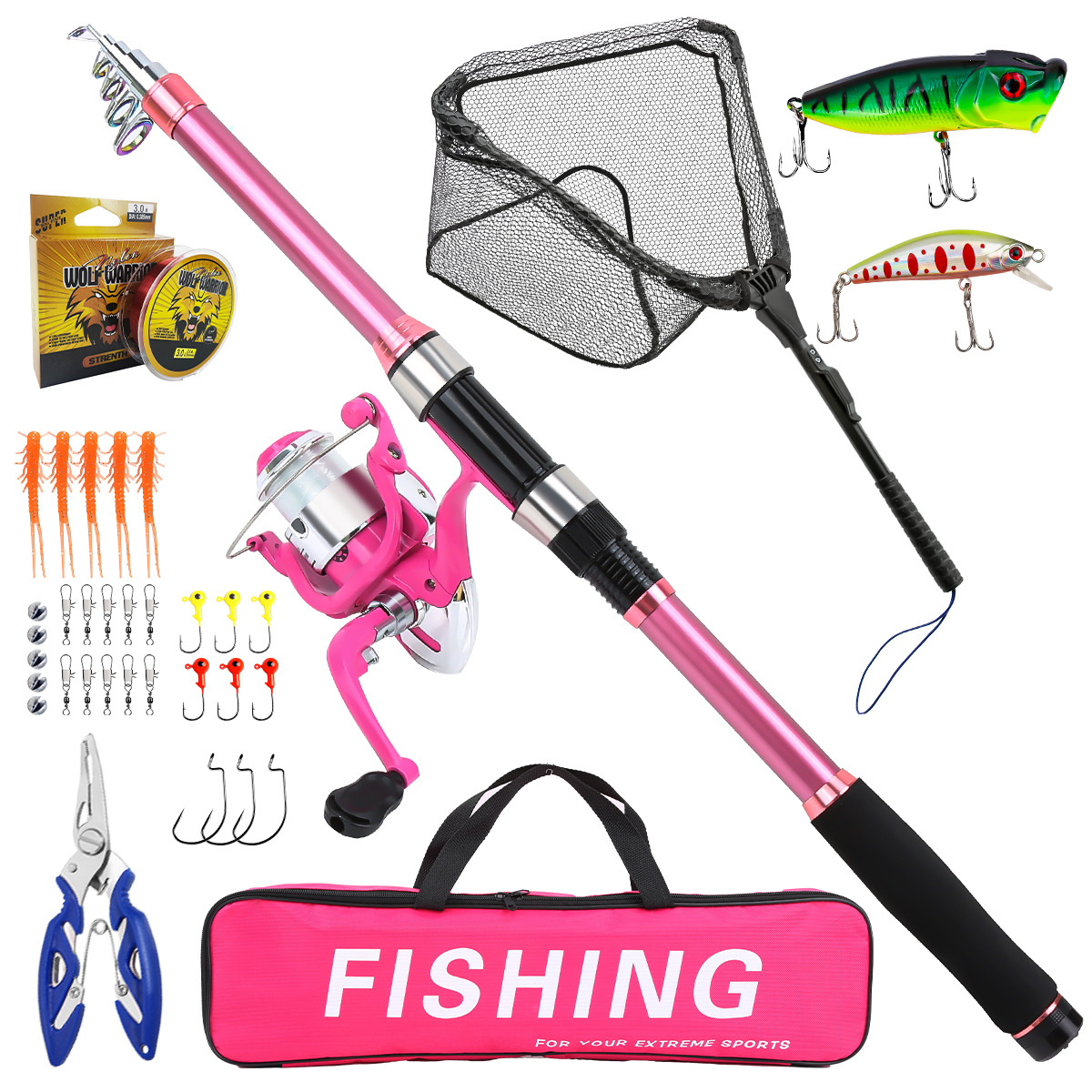 Fishing Line Spool - Set completo da pesca con canna