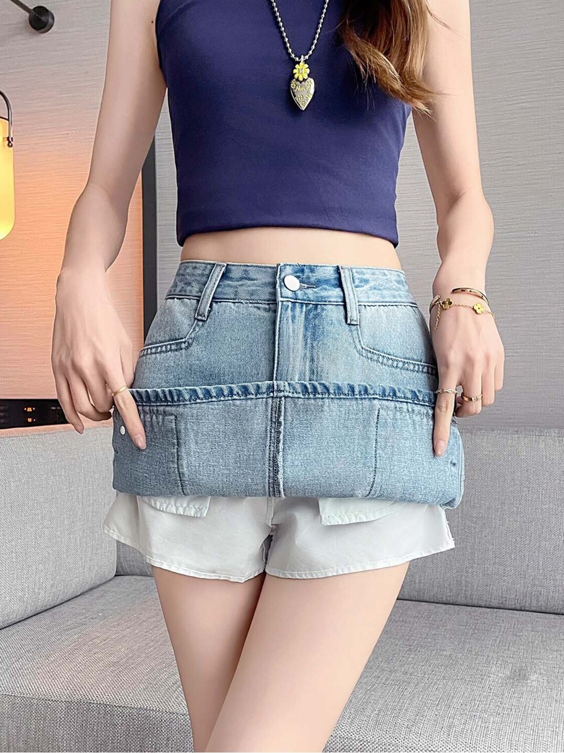Minigonna in denim cargo a vit - Fly Line recensione e prezzo